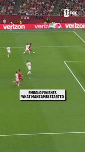 Johan Manzambi with an incredible display of speed for Switzerland and gets the assist ⚡️