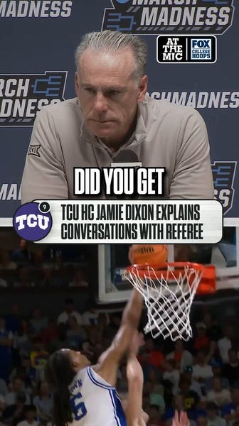 After the missed goaltend, Jamie Dixon explained his conversations with the referee