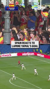 Fans in Madrid were loving Lamine Yamal's first career FIFA World Cup goal! πͺπΈ