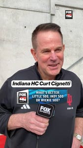 Indiana HC Curt Cignetti has some serious INDYCAR knowledge 🧠