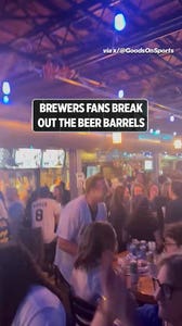 Brewers fans break out the beer barrels