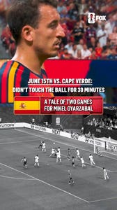 From not touching the ball for 30 min against Cape Verde to scoring two in under 25 minutes. Oyarzabal bounced back for Spain πͺπΈ