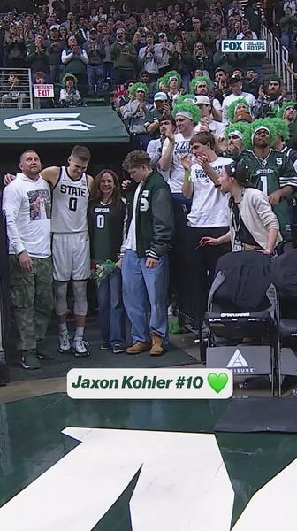 Jaxon Kohler is honored on Senior Night 💚