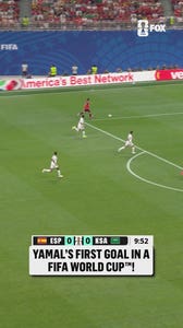 LAMINE YAMAL MAKES HISTORY WITH HIS FIRST-EVER FIFA WORLD CUP GOAL! πͺπΈ