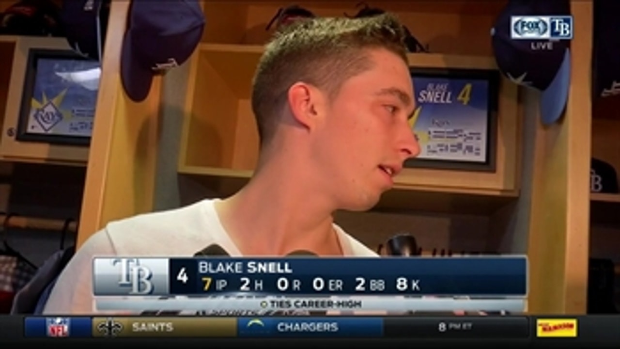 Blake Snell: I was in a good rhythm with Sucre all game