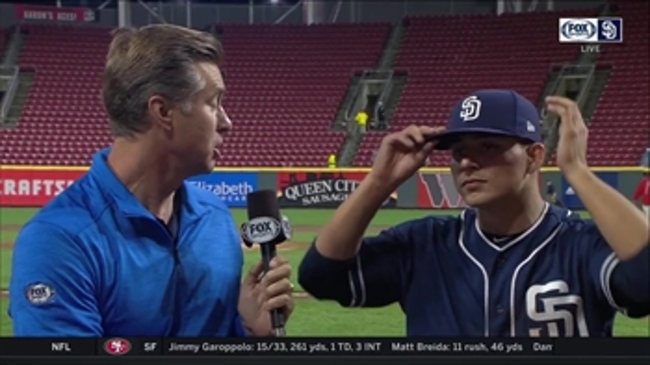 Luis Urías discusses his 2-for-5 day after the Padres win