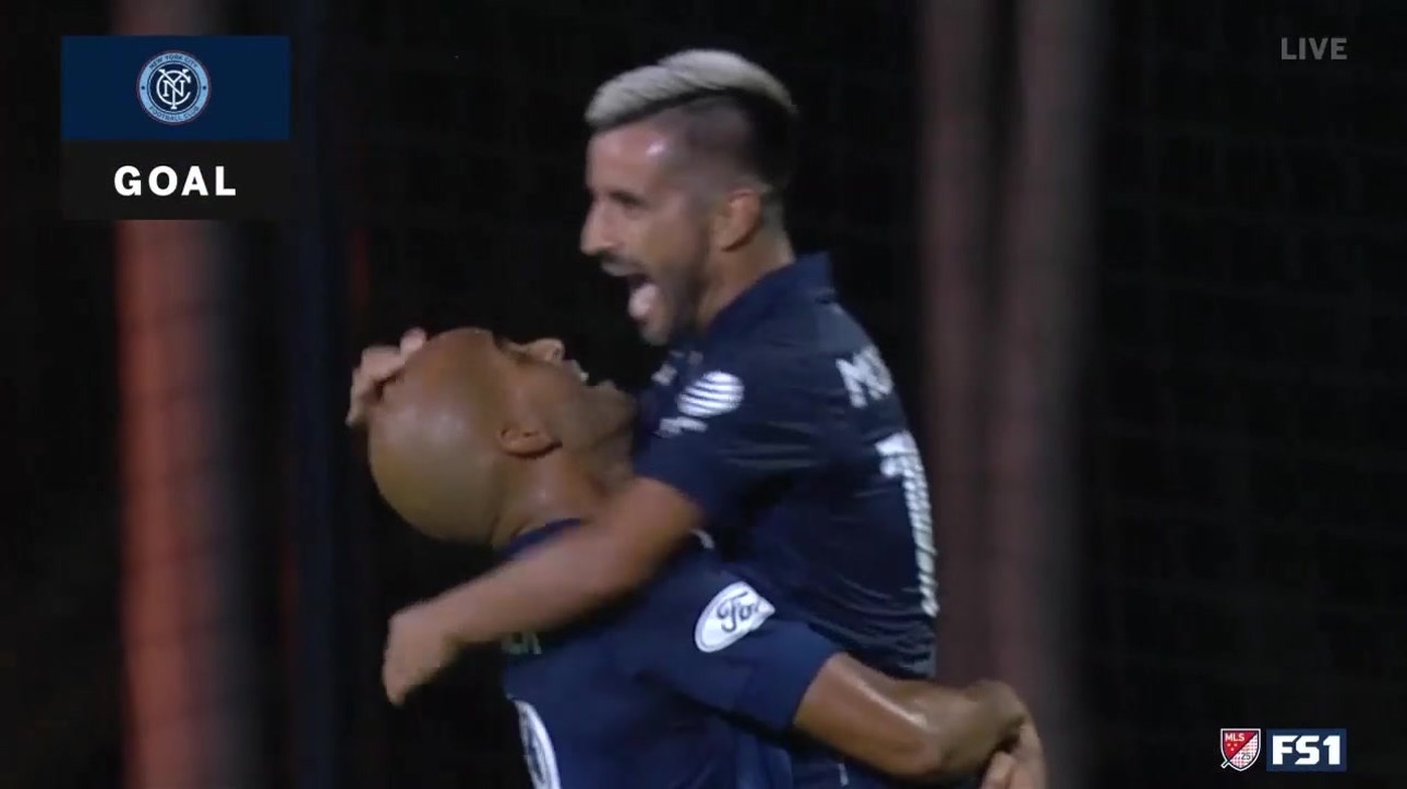 Maxi Moralez slots home NYCFC's third goal of the night and makes it 3-0 against Toronto FC