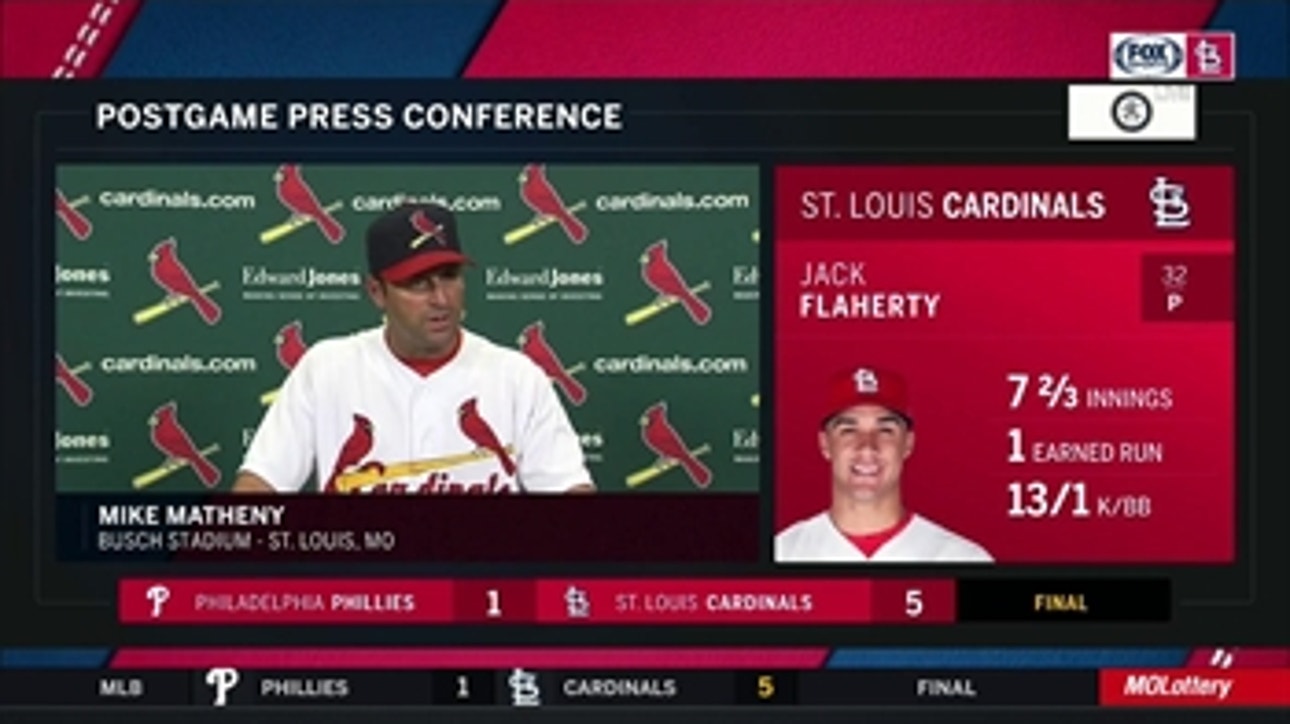 Mike Matheny on Jack Flaherty: 'We pushed him and he responded'