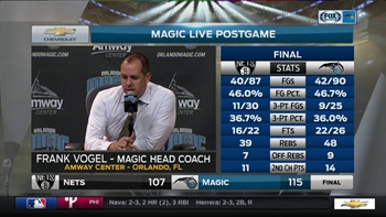 Frank Vogel:  'Each game they're getting a little bit better'