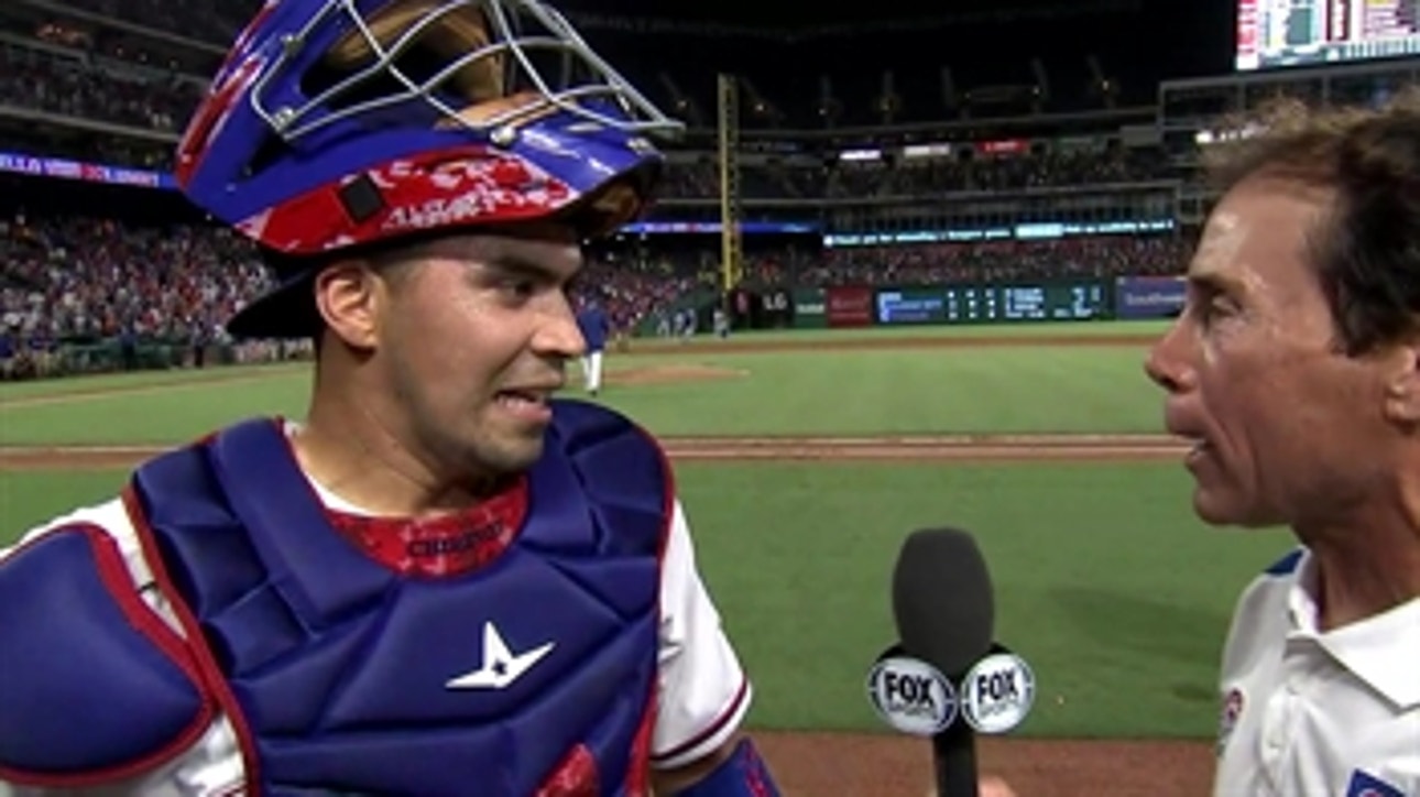 Robinson Chirinos on Hamels pitching in win over Royals