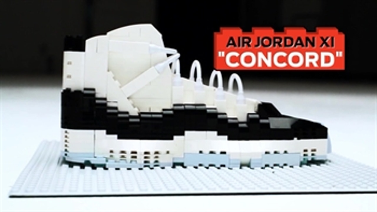 Air Jordan XI "CONCORD" built entirely of LEGO's