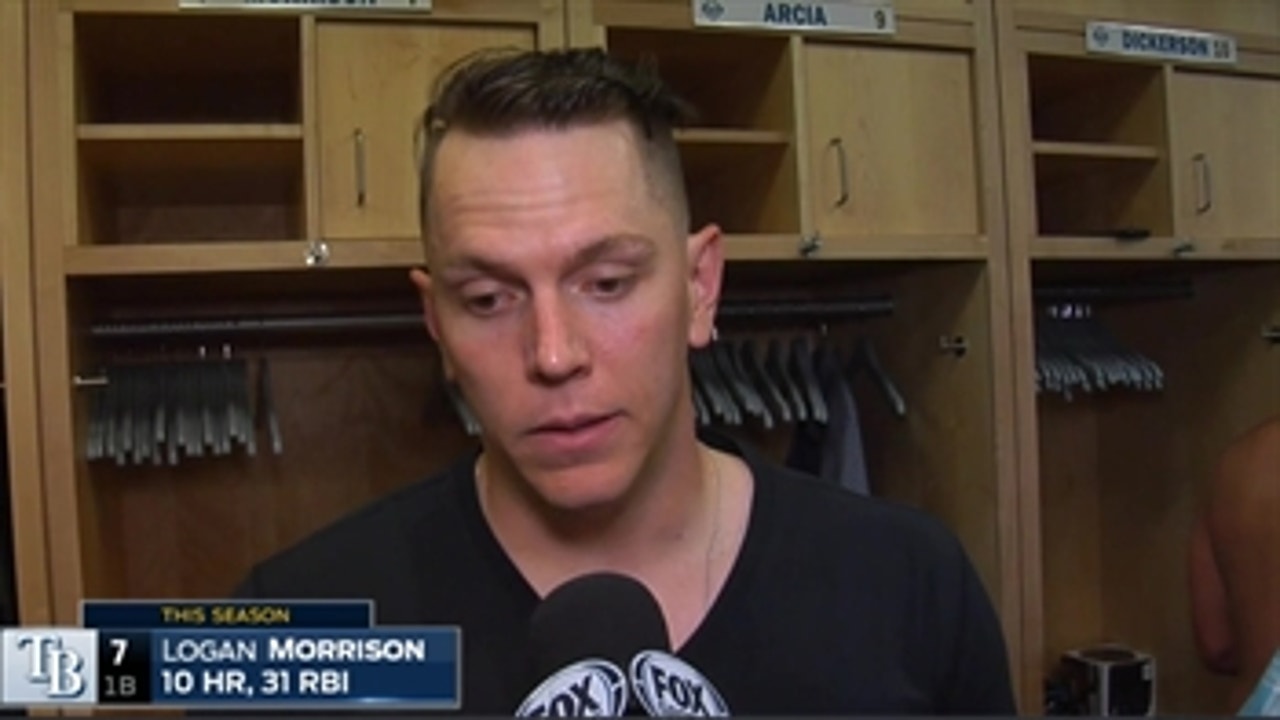 Rays' Logan Morrison discusses diving into the stands for a catch
