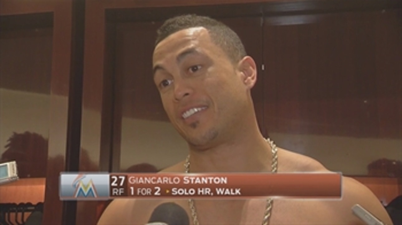 Marlins' Giancarlo Stanton discusses getting more game time after win