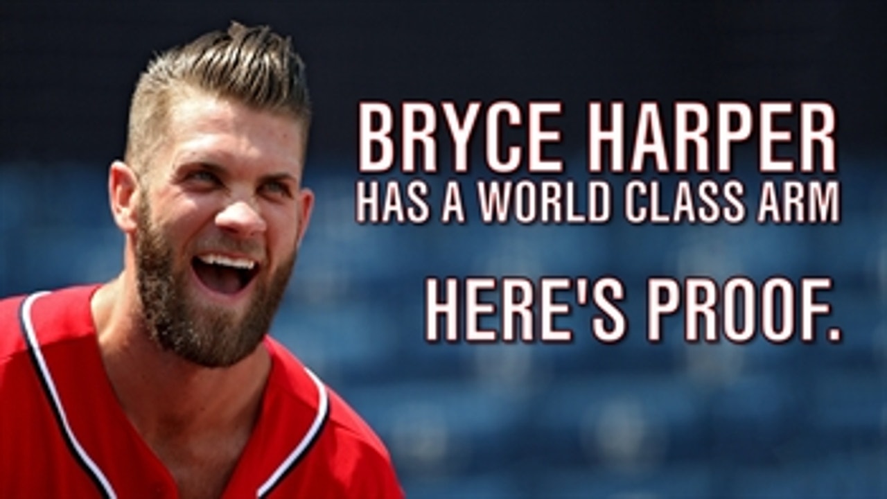 Bryce Harper has a world class arm, here's proof