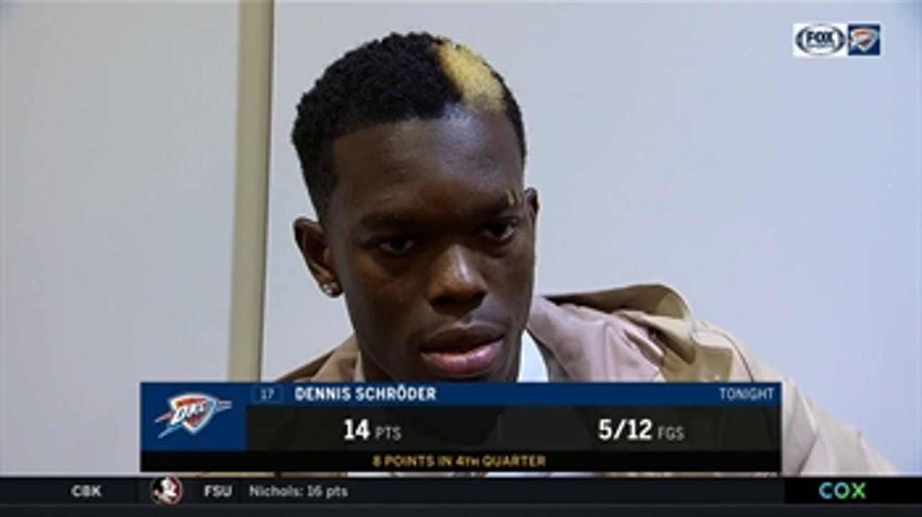 Dennis Schroder: 'We wanted to get a win tonight'