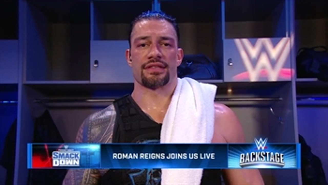 Roman Reigns joins WWE Backstage only to be attacked by Baron Corbin