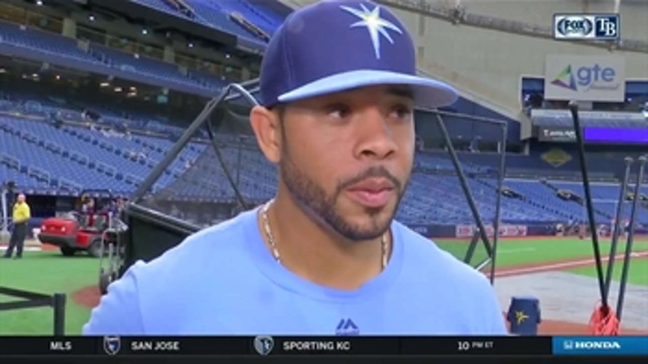 Tommy Pham addresses Rays' youth group on impact of Jackie Robinson