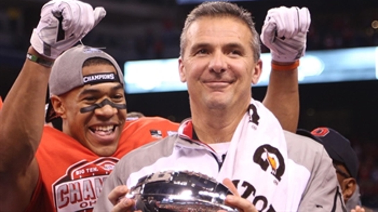 Urban Meyer, Ohio State presented Stagg Championship trophy