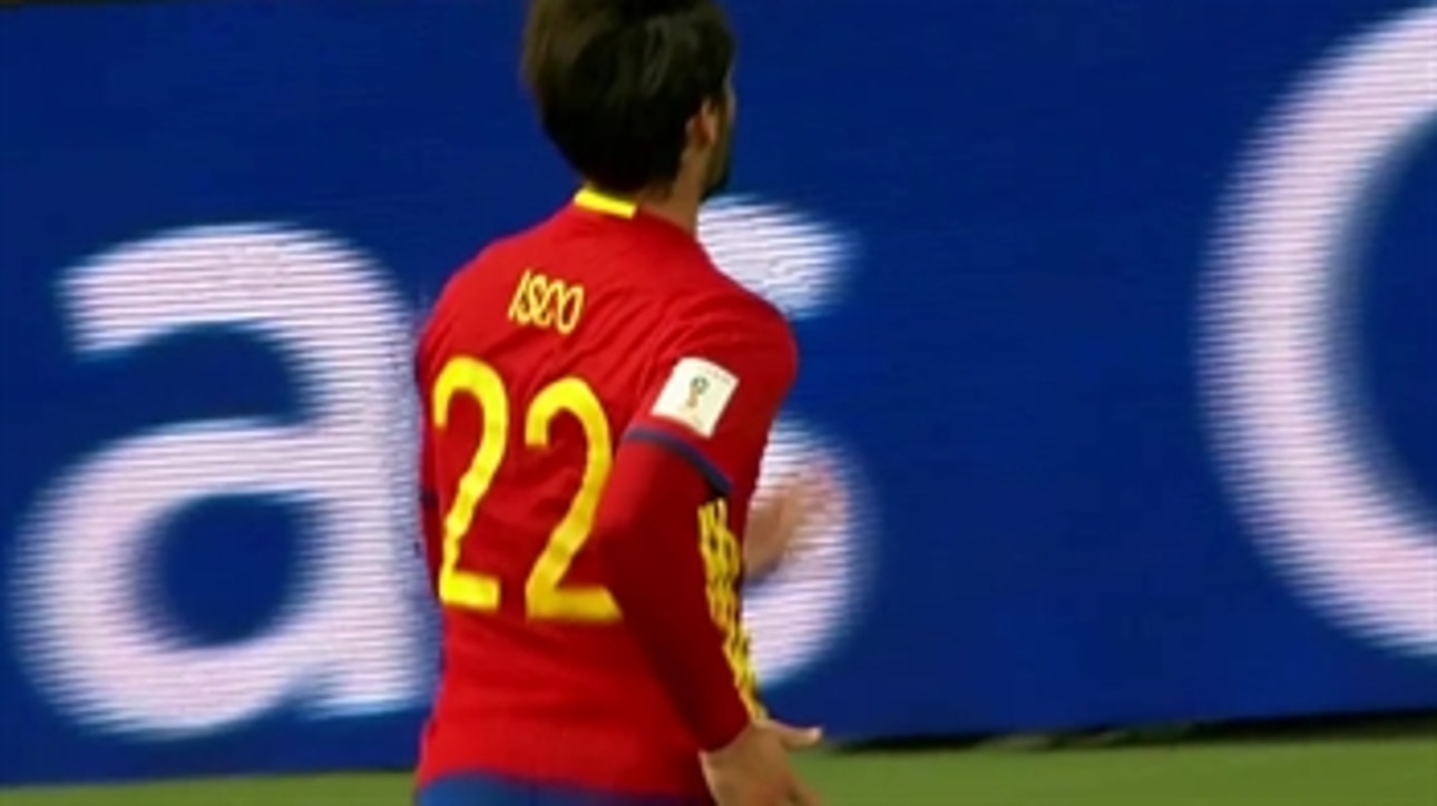 Isco's nice finish makes it 2-0 for Spain vs. Italy ' 2017 UEFA World Cup Qualifying Highlights
