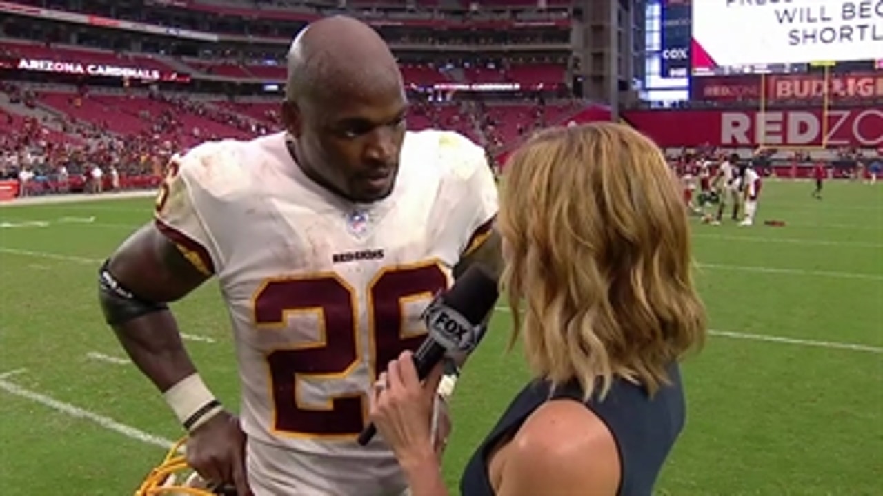 Adrian Peterson 1-on-1 with Shannon Spake after Washington debut