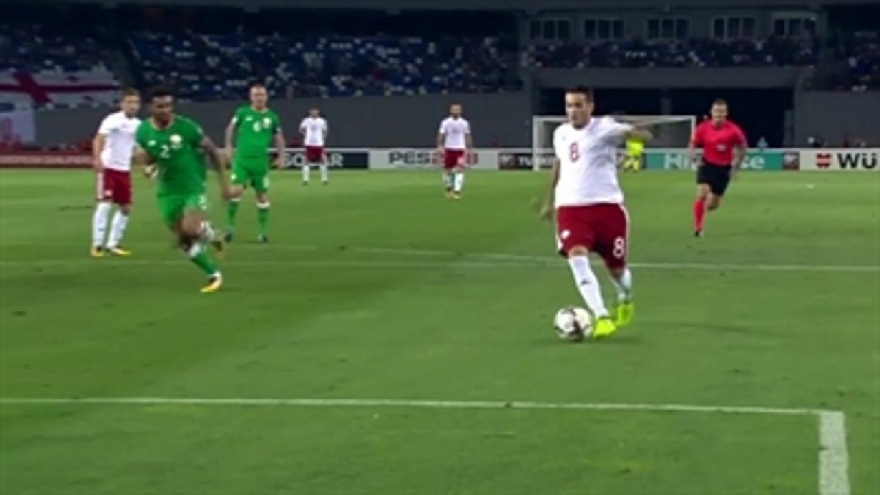 Qazaishvili scores equalizer for Georgia vs. Ireland ' 2017 UEFA World Cup Qualifying Highlights