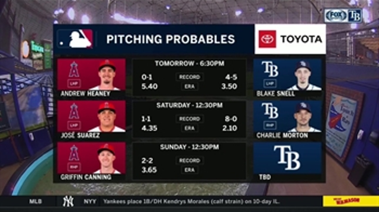 Blake Snell aims to pull Rays out of 3-game slide in Game 2 vs. Angels