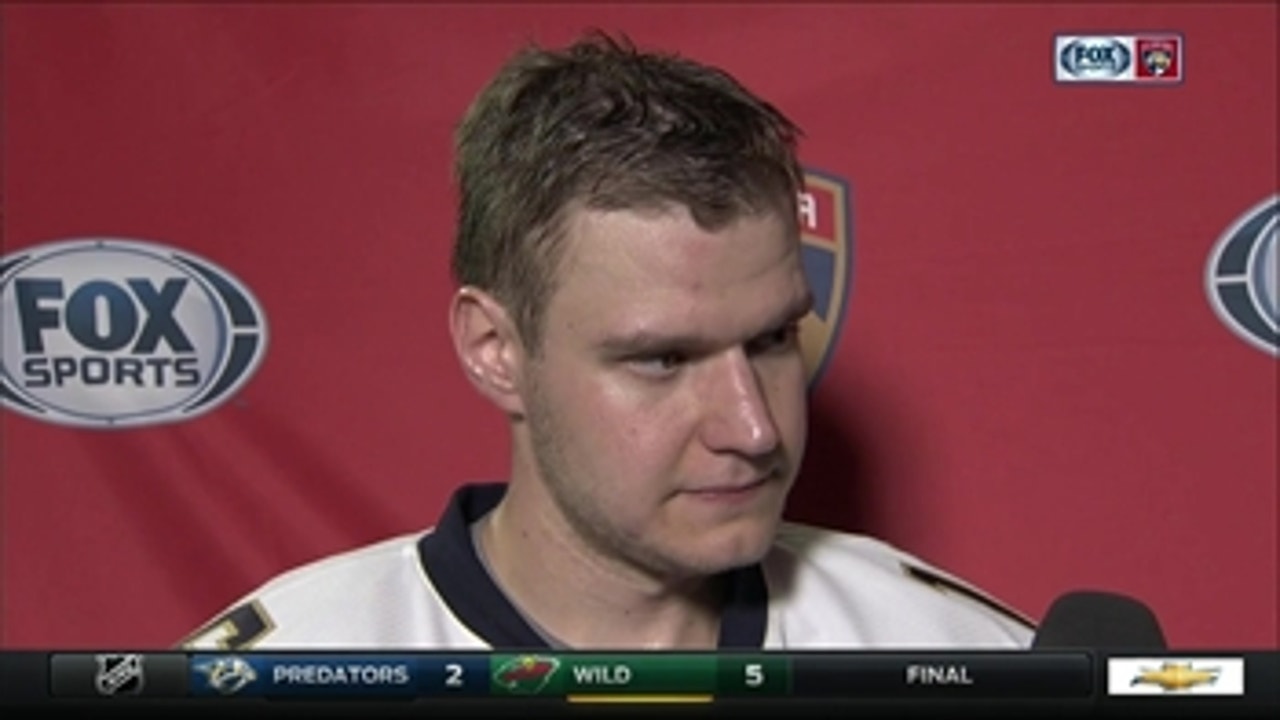 Aleksander Barkov describes attitude in clutch third period