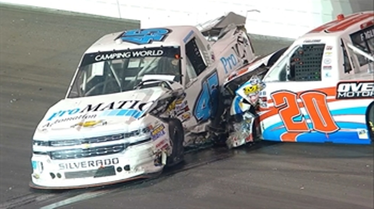 Tate Fogleman T-bones Justin Fontaine at Gateway | 201 TRUCK SERIES | FOX NASCAR