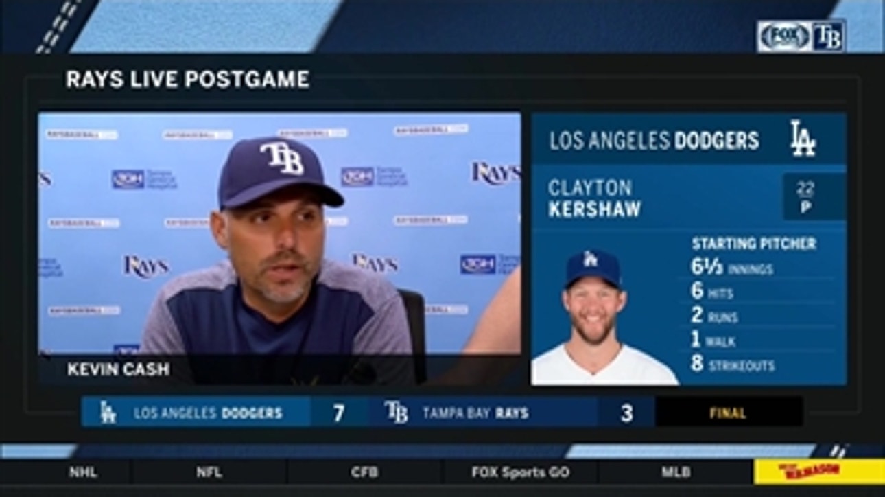Kevin Cash breaks down Rays' loss to Clayton Kershaw, Dodgers