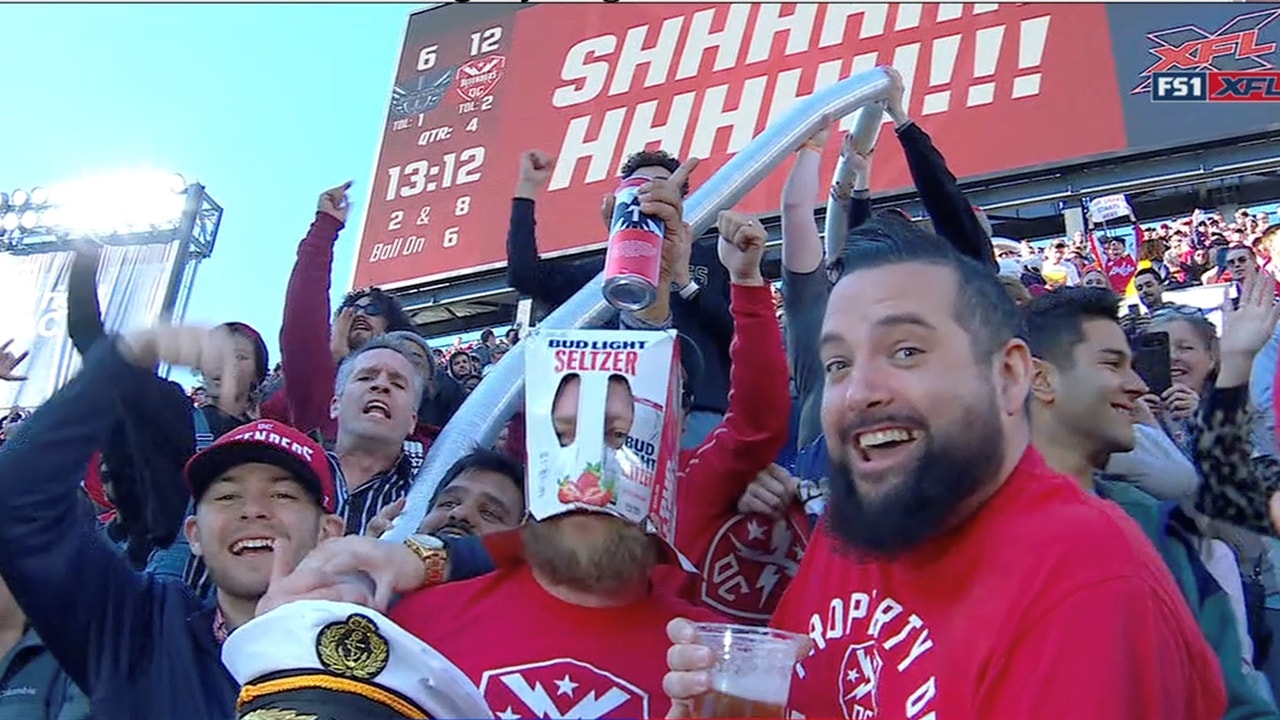 Beer Snake takes over Audi Field as D.C. Defenders fans build impressive cup structure