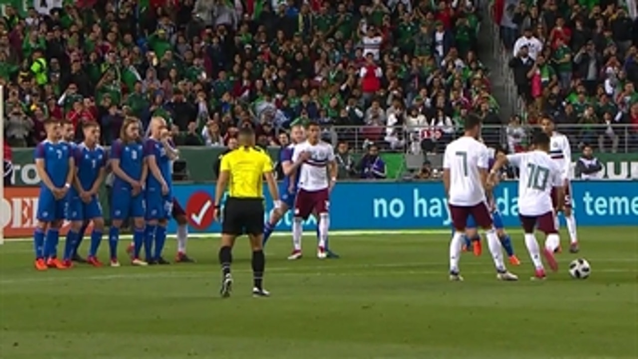 Marco Fabian curls in a nice goal for Mexico vs. Iceland ' 2018 International Friendly Highlights