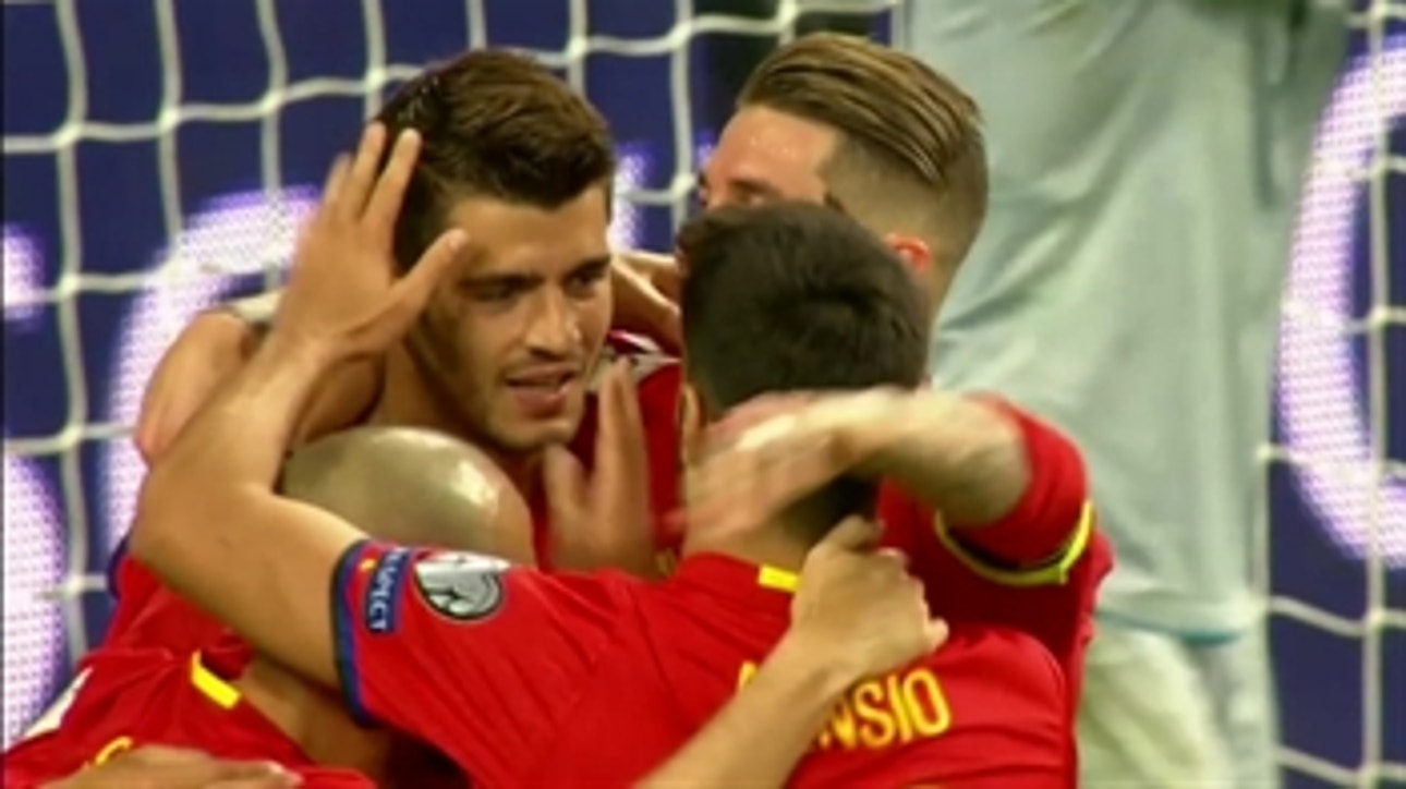 Alvaro Morata goal extends Spain's lead over Italy ' 2017 UEFA World Cup Qualifying Highlights