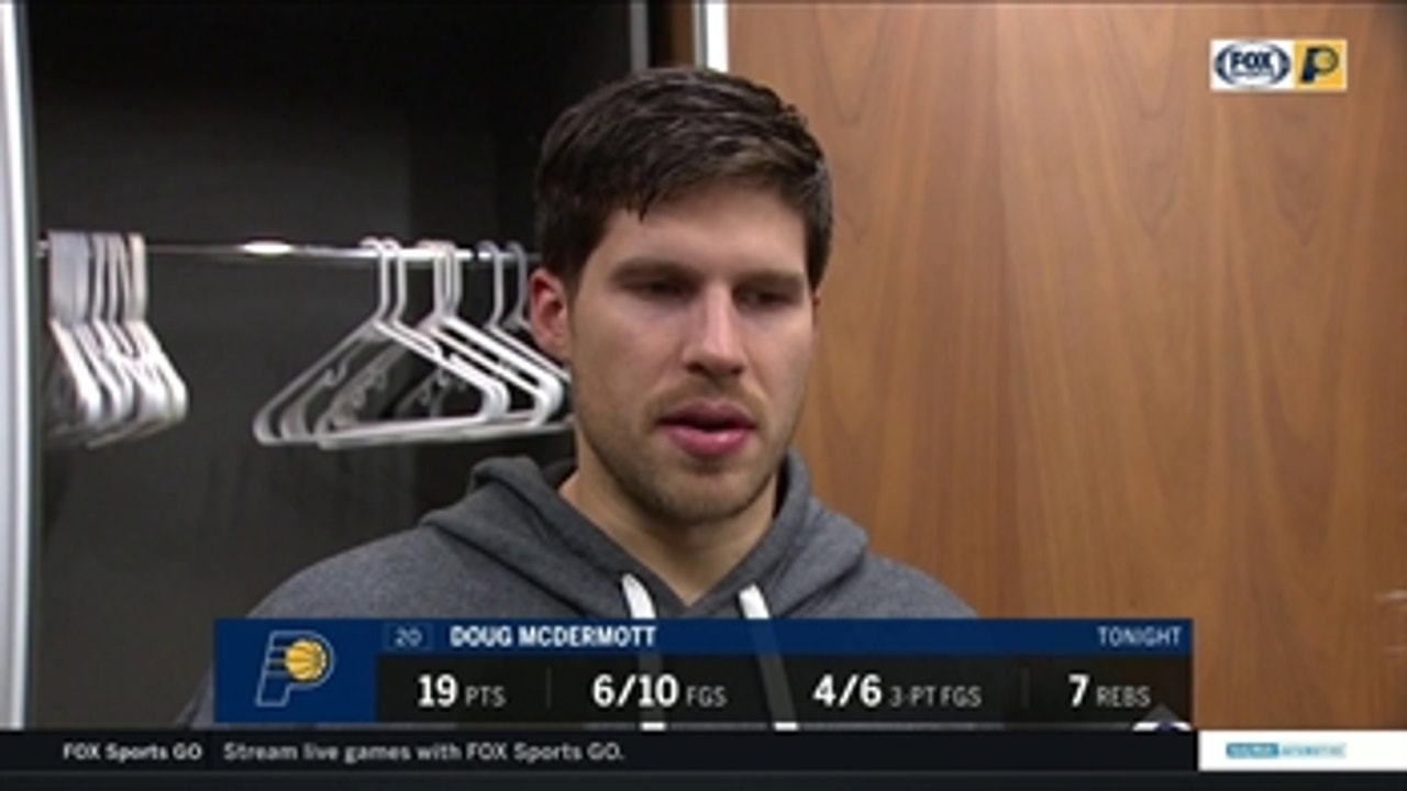 McDermott on 19-point game: 'These guys did a great job of finding me'