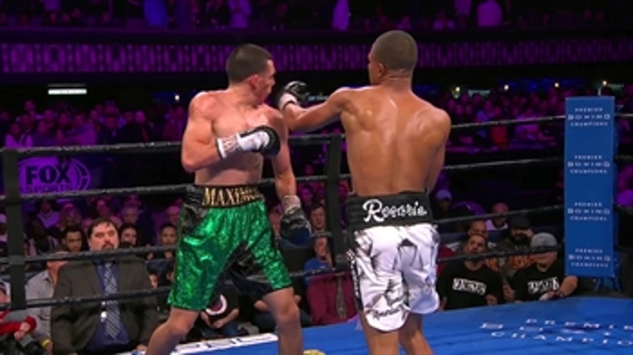 Jeison Rosario sends Marcos Hernandez to the mat with a massive left to the head