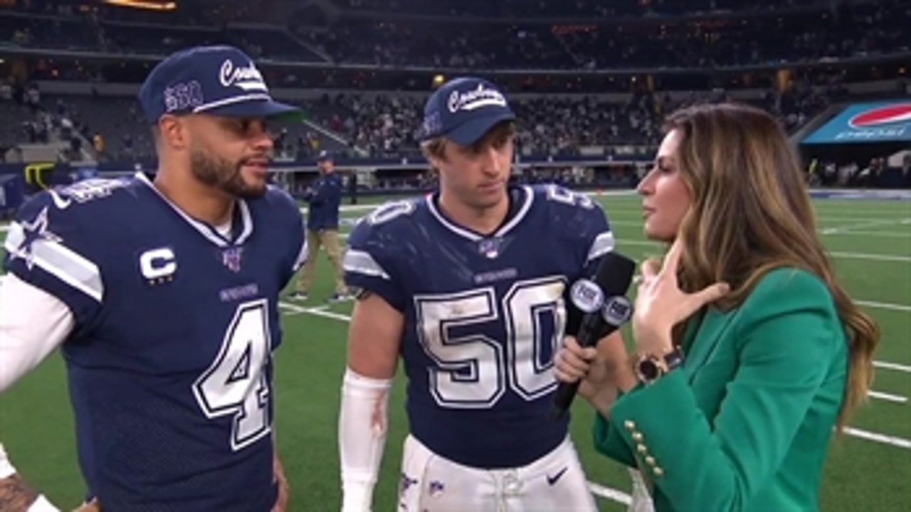 Dak Prescott and Sean Lee talk with FOX's Erin Andrews following Dallas' big win vs Rams