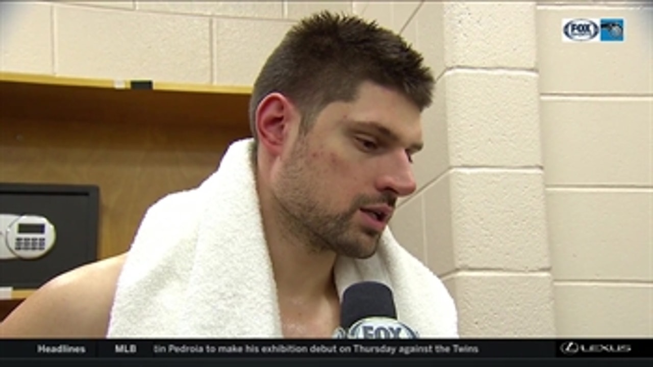 Nikola Vucevic discusses making better decisions, tonight's loss to Sixers