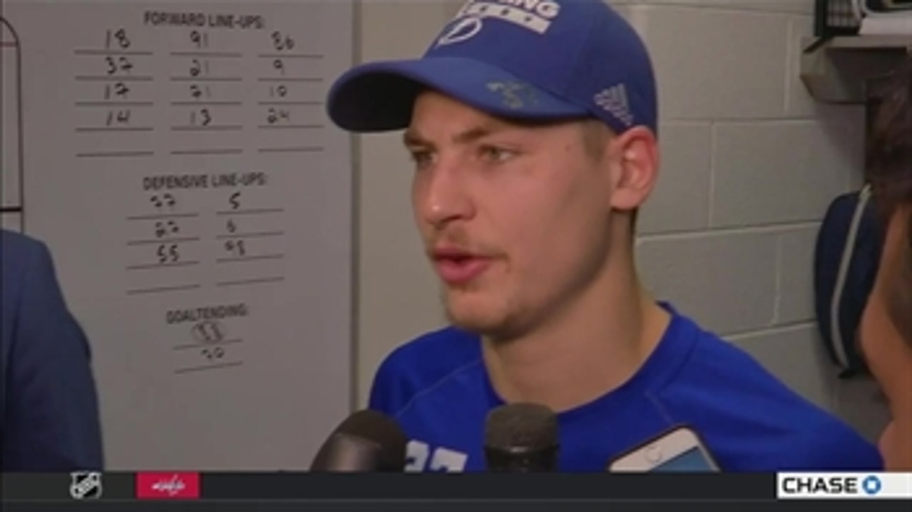Yanni Gourde says Lightning showed up from the puck drop in Game 3