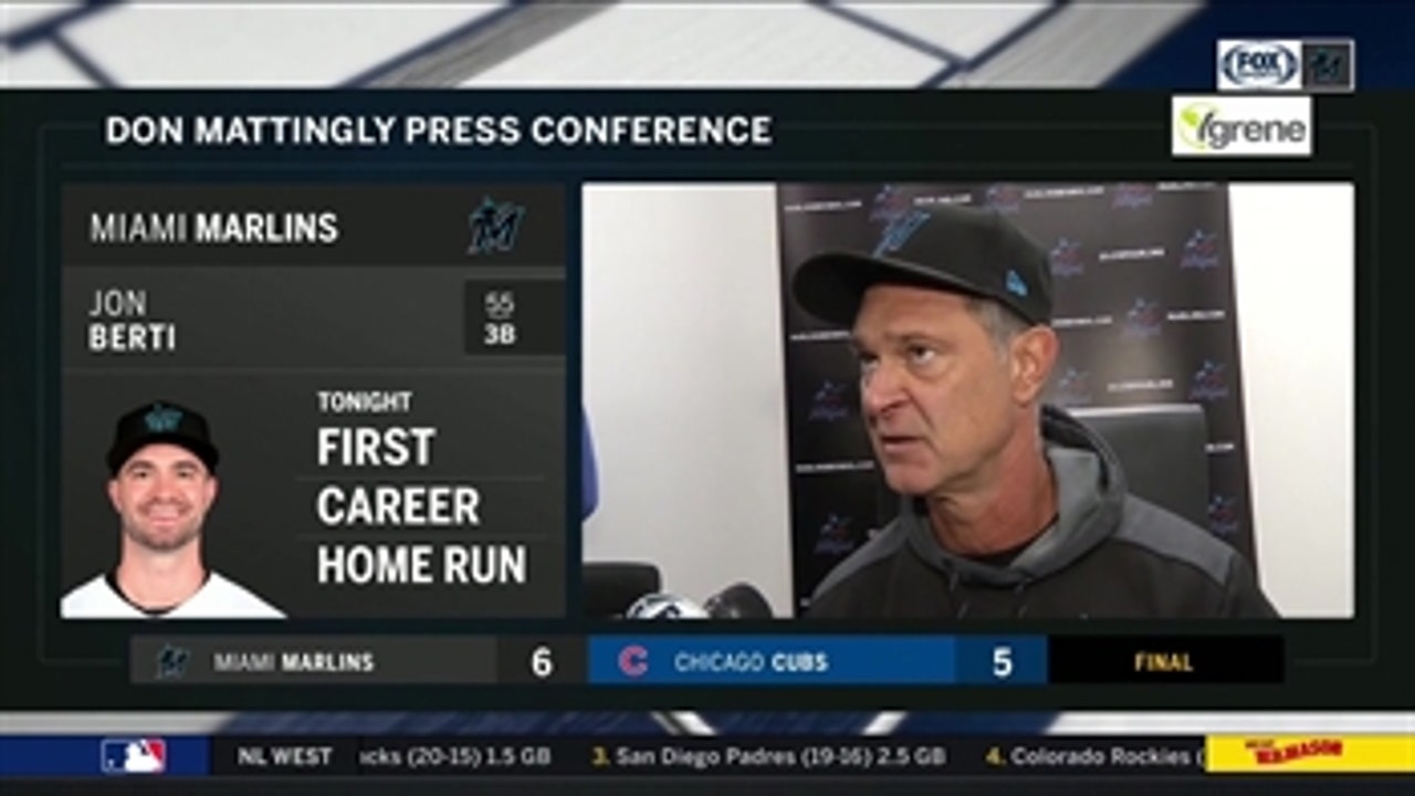 Don Mattingly discusses hard work Marlins have put in lately, 6-5 comeback win over Cubs