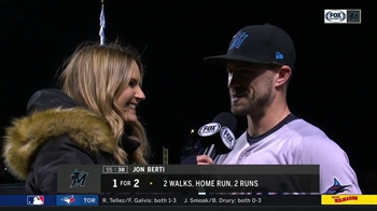 Jon Berti on 1st career home run, Marlins' 6-5 win in Chicago