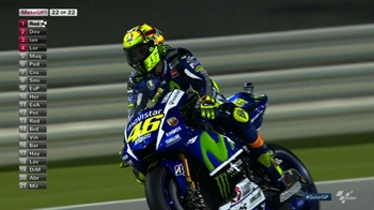 MotoGP: Rossi Holds Off Dovizioso for Win - Qatar GP 2015