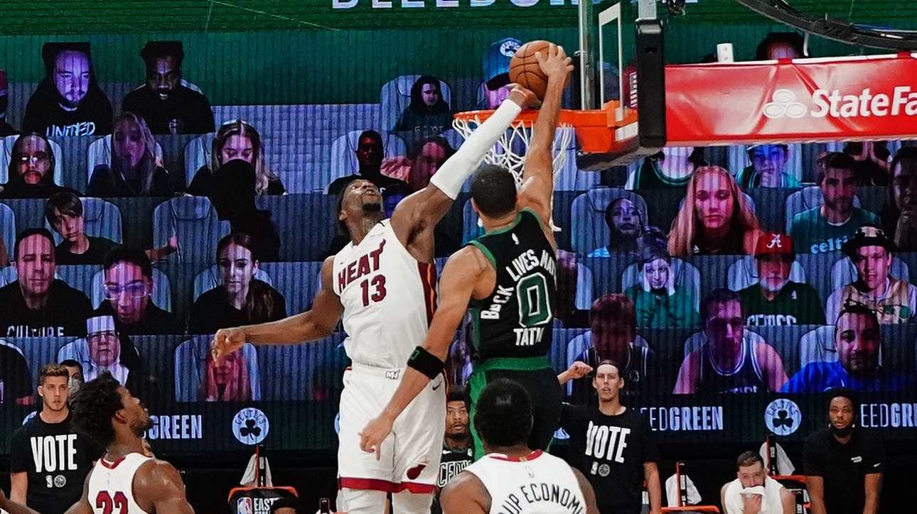 Skip Bayless: Adebayo's block on Tatum has surpassed LeBron's 'chase down' as the 'best defensive stop in NBA playoffs' ' UNDISPUTED