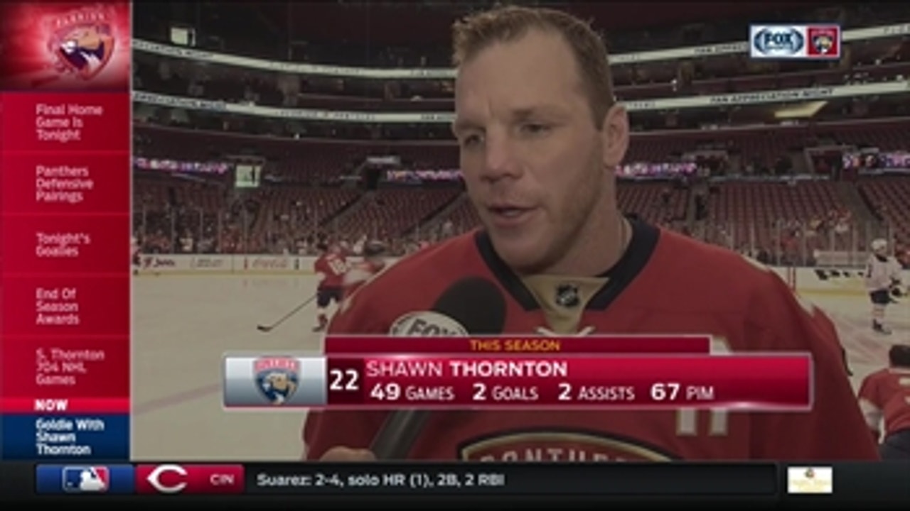 Shawn Thornton will miss camaraderie, family away from family