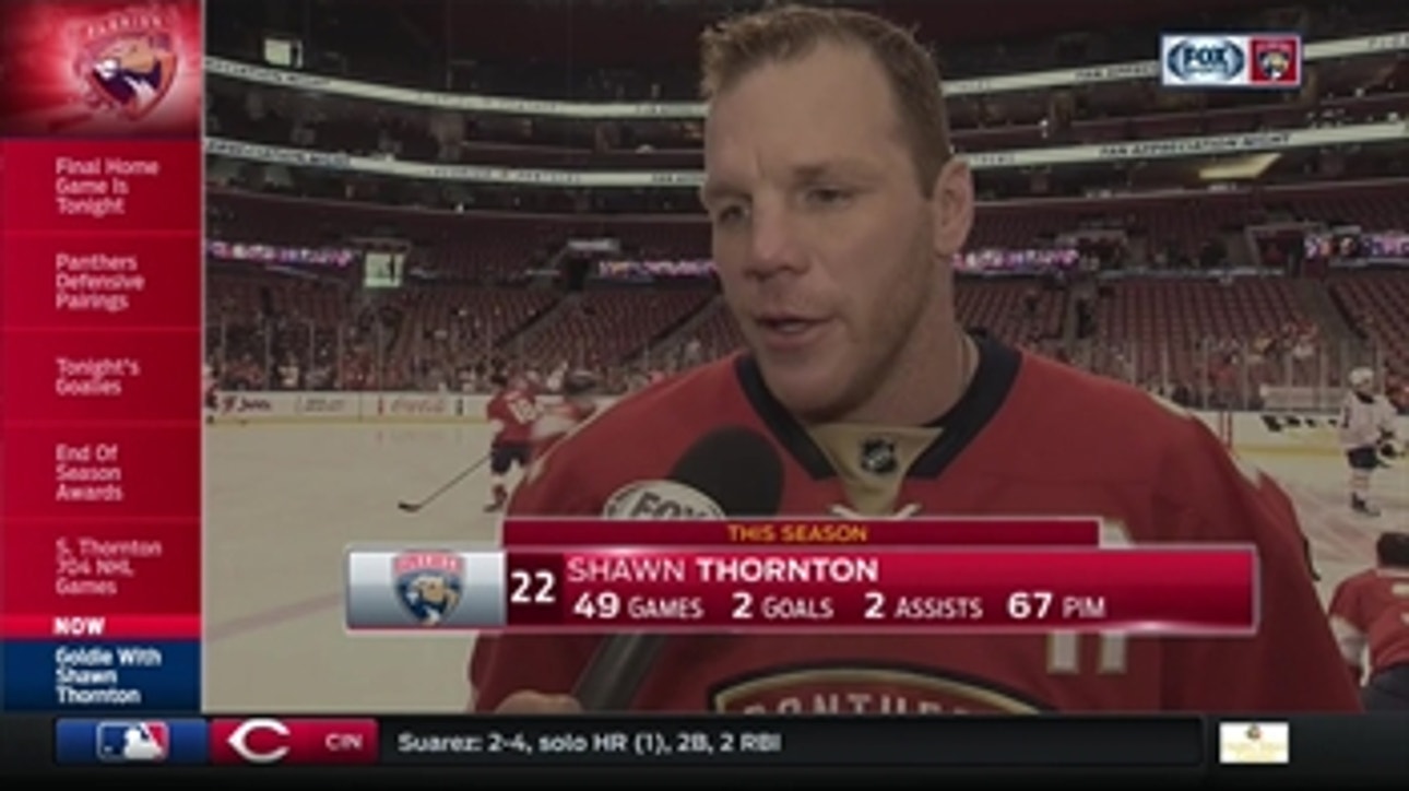 Shawn Thornton will miss camaraderie, family away from family