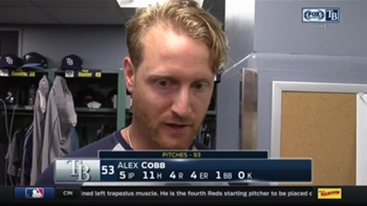 Alex Cobb on his start: They were finding holes, putting the ball in play