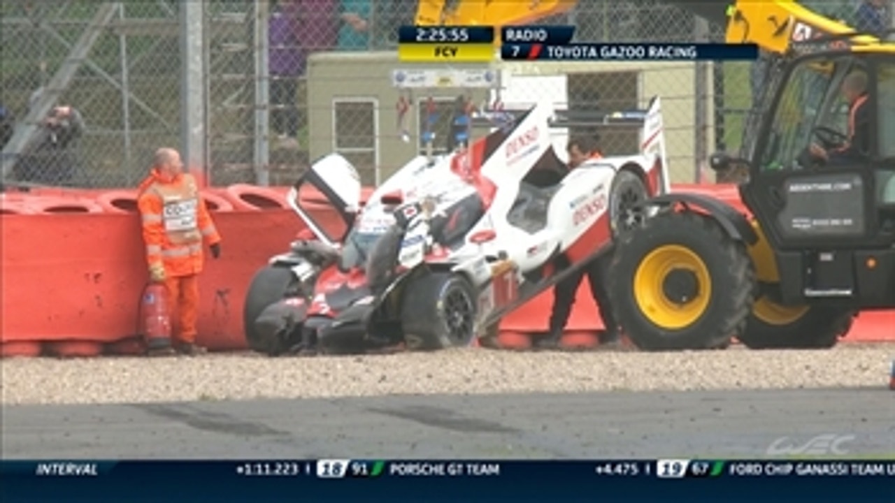 Heavy Wreck for the No. 7 Toyota ' 2017 6 Hours of Silverstone