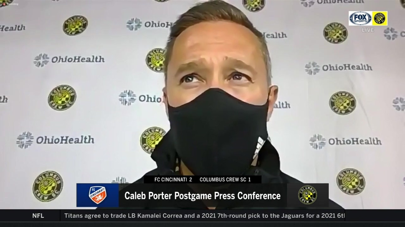 Caleb Porter: To a man, Crew simply wasn't good enough against FC Cincinnati