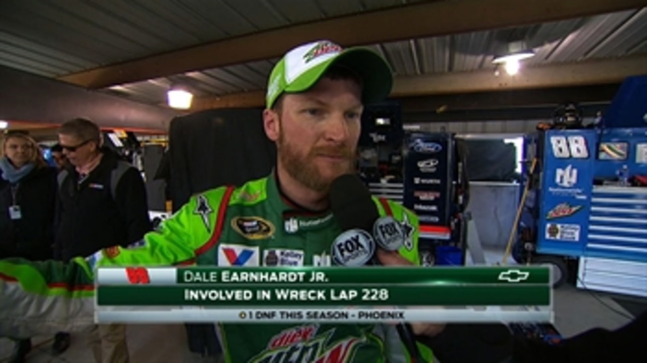 CUP: Dale Jr. Interview after Wreck - Martinsville 2015