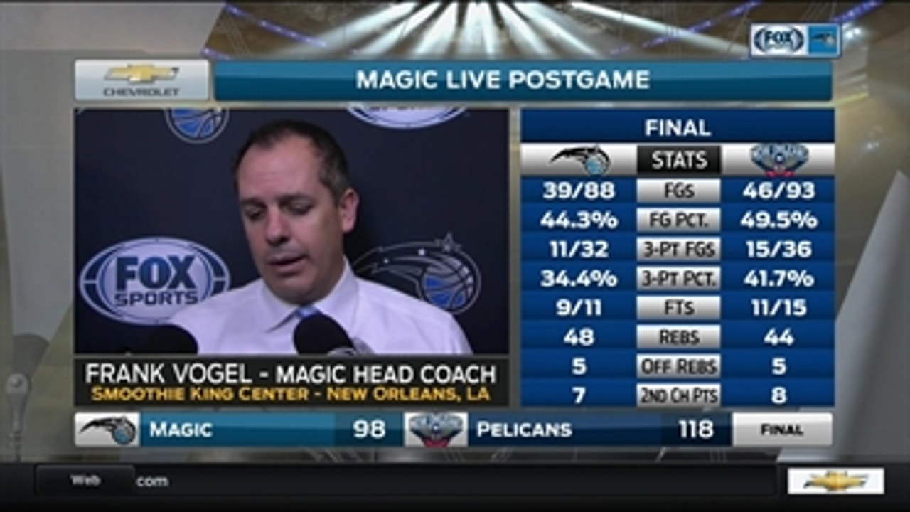 Magic coach Frank Vogel: 'We gotta keep believing in who we are and what we can be'