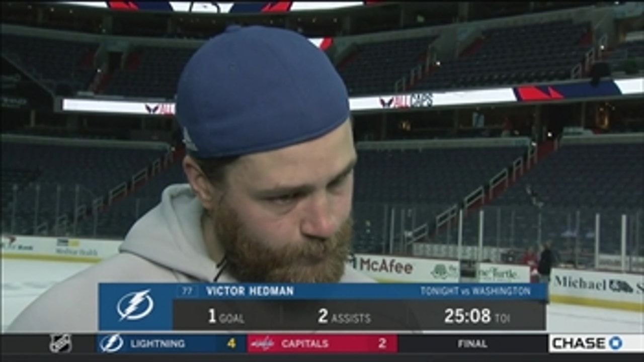 Victor Hedman liked how Lightning played away from the puck in Game 3