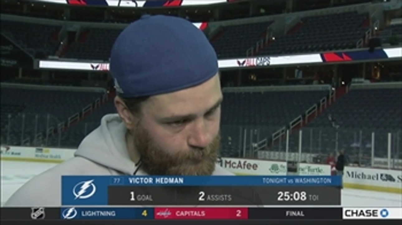 Victor Hedman liked how Lightning played away from the puck in Game 3